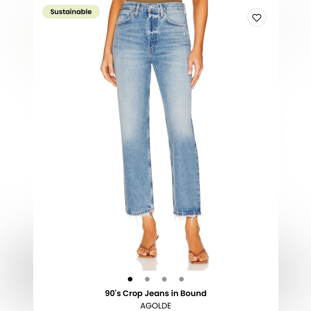 AGOLDE Light Blue Ankle Crop Jeans